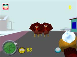 In game image of South Park: Chef's Luv Shack on the Sony Playstation.