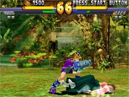 In game image of Street Fighter Ex2 Plus on the Sony Playstation.