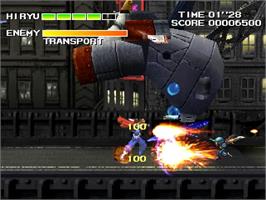 In game image of Strider 2 on the Sony Playstation.