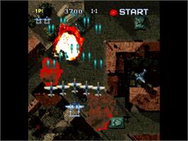 In game image of Strikers 1945 on the Sony Playstation.