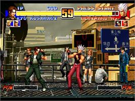 In game image of The King of Fighters '96 on the Sony Playstation.