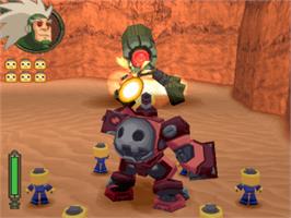 In game image of The Misadventures of Tron Bonne on the Sony Playstation.