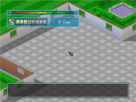 In game image of Theme Hospital on the Sony Playstation.