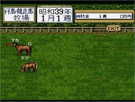 In game image of Thoroughbred Breeder 2 Plus on the Sony Playstation.