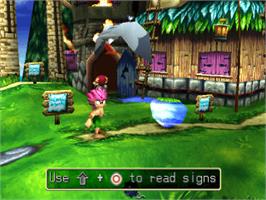 In game image of Tomba! on the Sony Playstation.