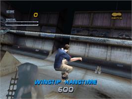 In game image of Tony Hawk's Pro Skater 2 on the Sony Playstation.