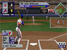 In game image of Triple Play 97 on the Sony Playstation.