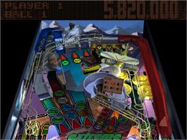 In game image of True Pinball on the Sony Playstation.