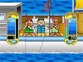 In game image of Tsuri Baka Nisshi on the Sony Playstation.