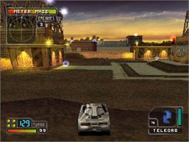 In game image of Twisted Metal 4 on the Sony Playstation.