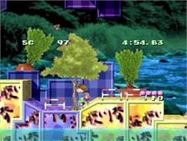 In game image of Umihara Kawase: Shun - Second Edition on the Sony Playstation.