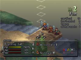 In game image of Vandal Hearts II on the Sony Playstation.