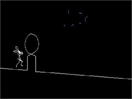 In game image of Vib Ribbon on the Sony Playstation.