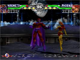 In game image of X-Men: Mutant Academy 2 on the Sony Playstation.