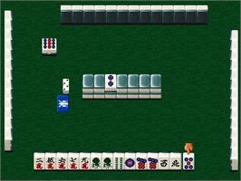 In game image of Yoshimoto Mahjong Club Deluxe on the Sony Playstation.
