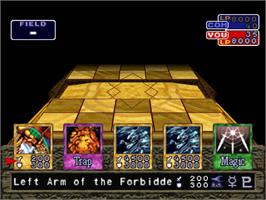 In game image of Yu-gi-oh! Forbidden Memories on the Sony Playstation.