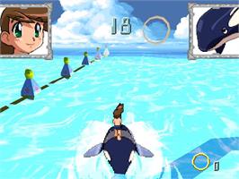 In game image of Yuusha-ou Gaogaigar - Blockaded Numbers on the Sony Playstation.