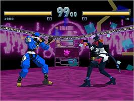 In game image of Zero Divide 2 on the Sony Playstation.