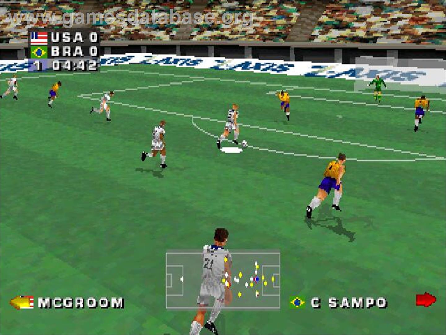 Alexi Lalas International Soccer - Sony Playstation - Artwork - In Game