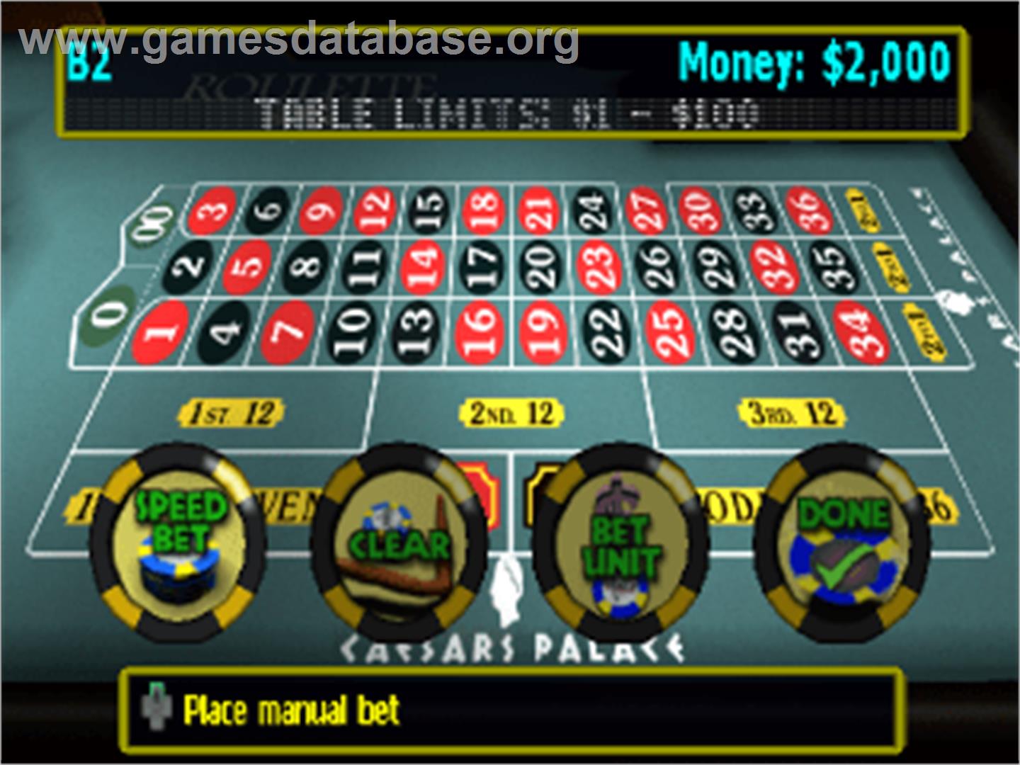 Caesars Palace 2000 - Sony Playstation - Artwork - In Game