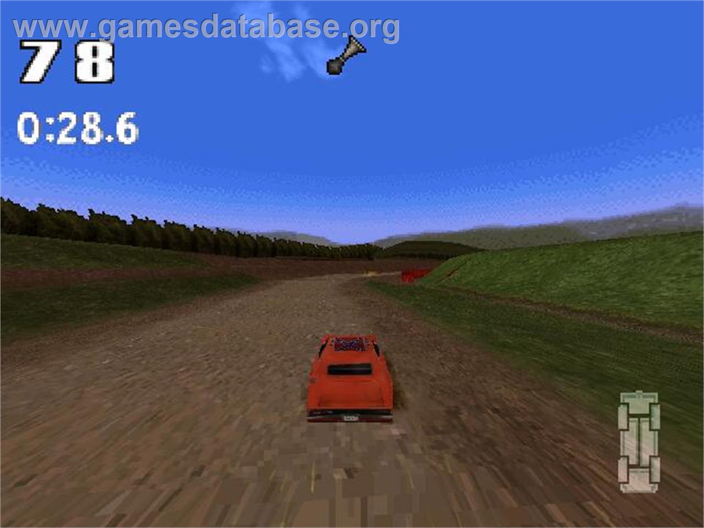 Dukes Of Hazzard - Racing For Home, The - Sony Playstation - Artwork - In Game