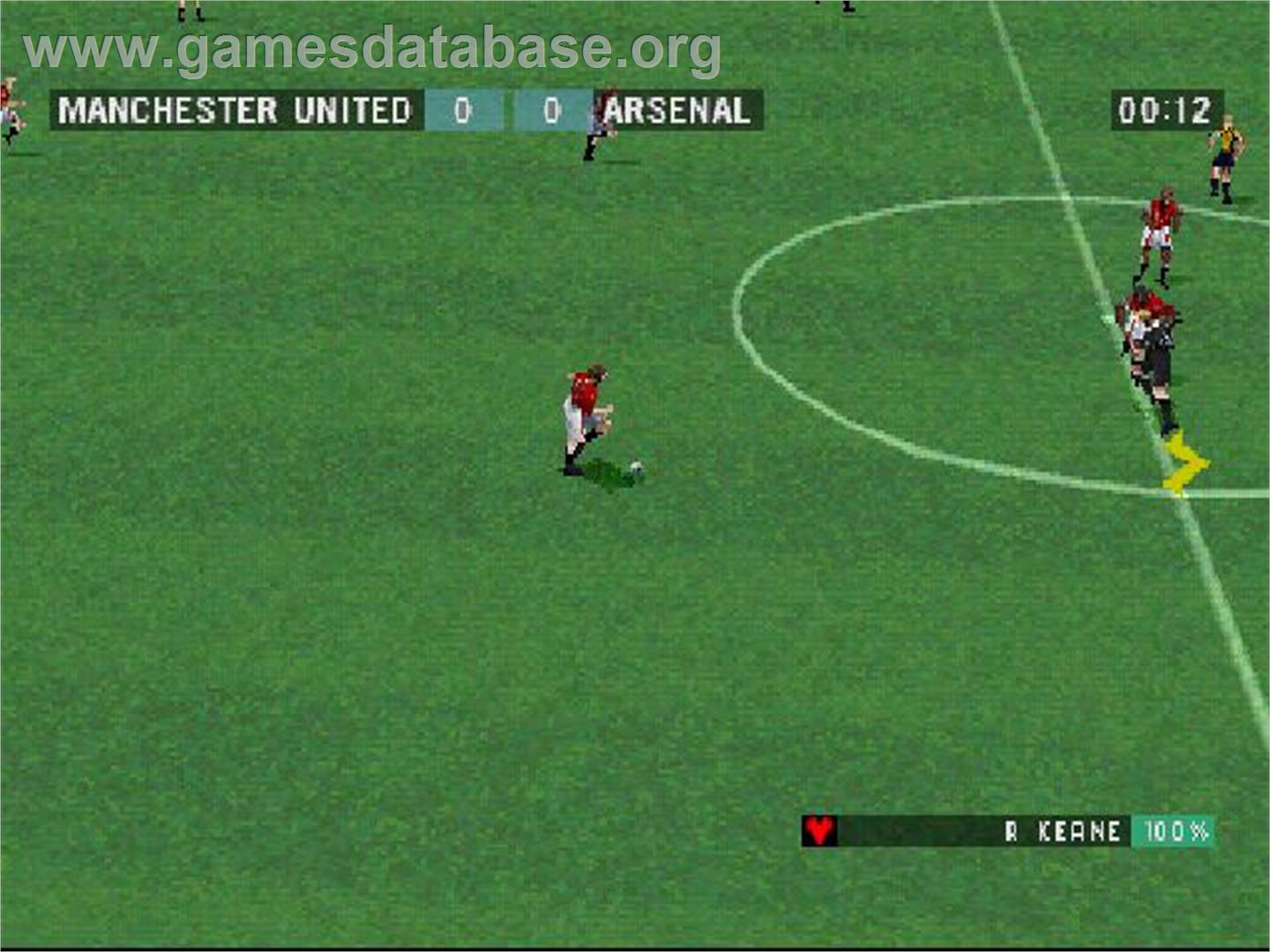 F.a. Premier League Stars, The - Sony Playstation - Artwork - In Game