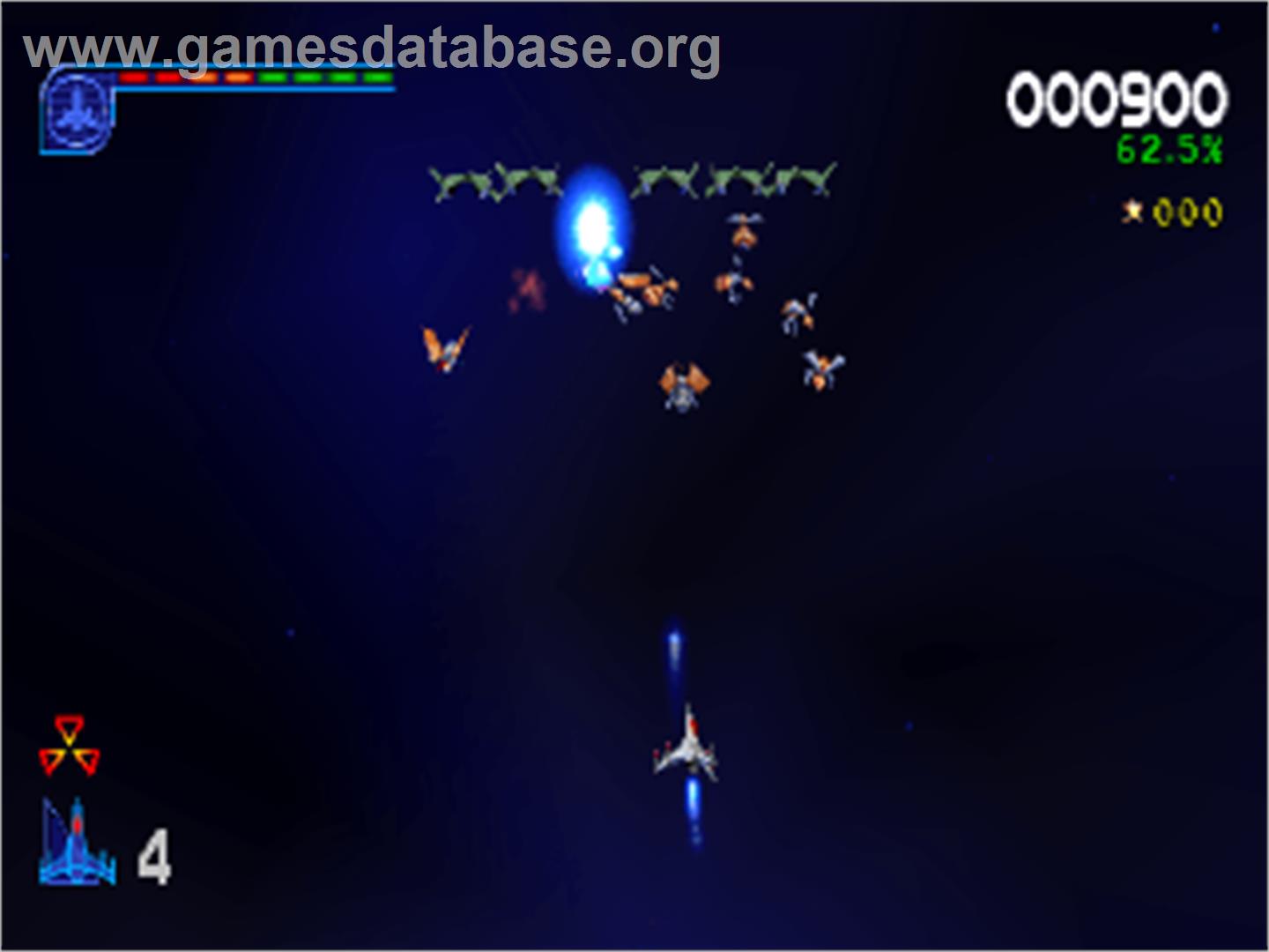 Galaga: Destination Earth - Sony Playstation - Artwork - In Game