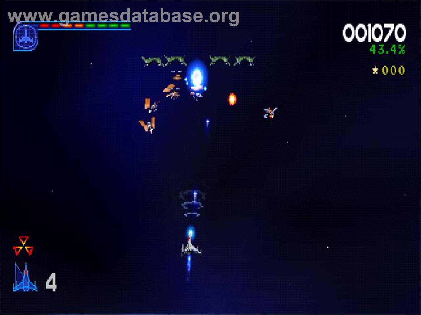 Galaga - Destination Earth - Sony Playstation - Artwork - In Game