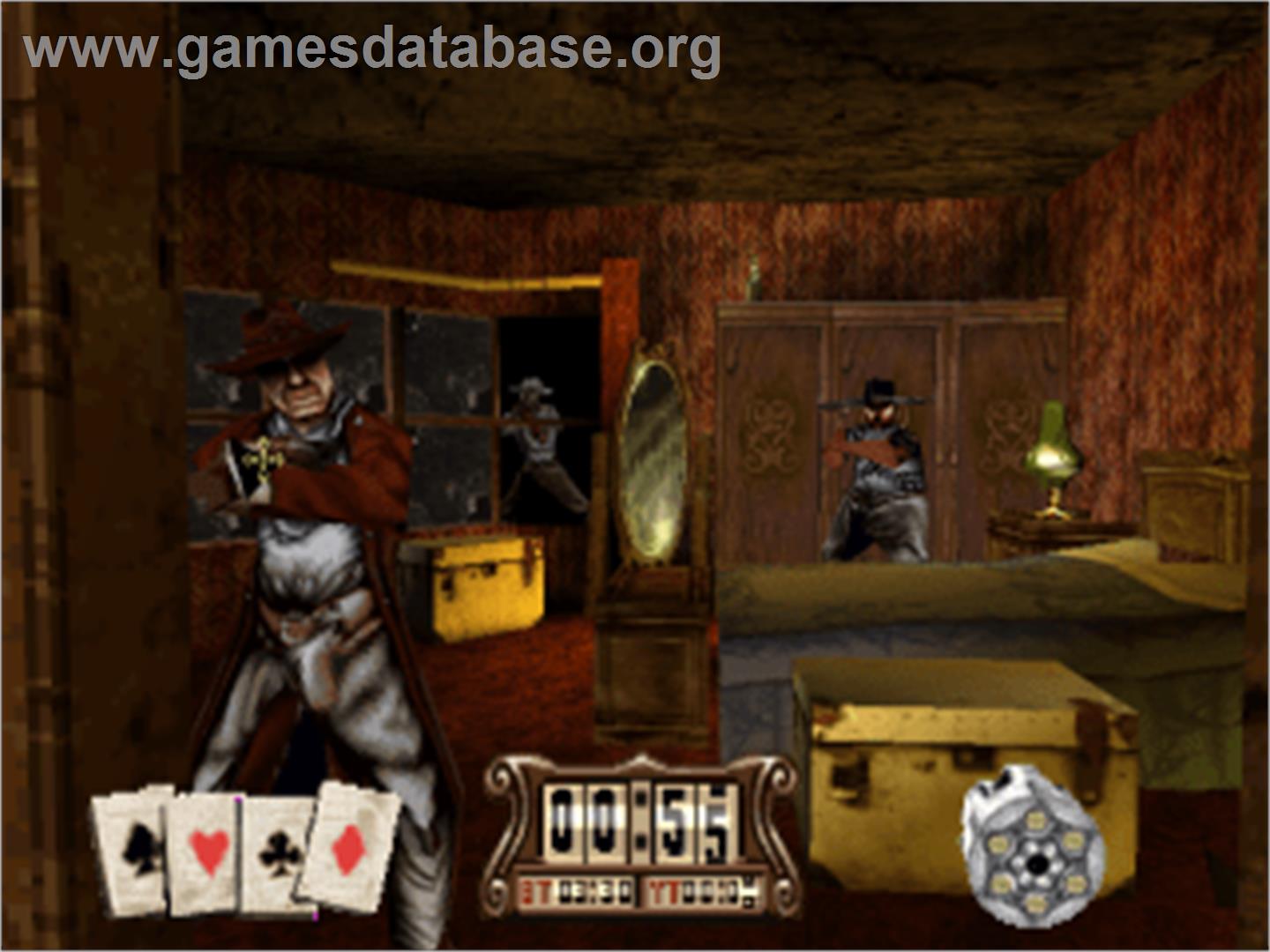 Gunfighter: The Legend of Jesse James - Sony Playstation - Artwork - In Game