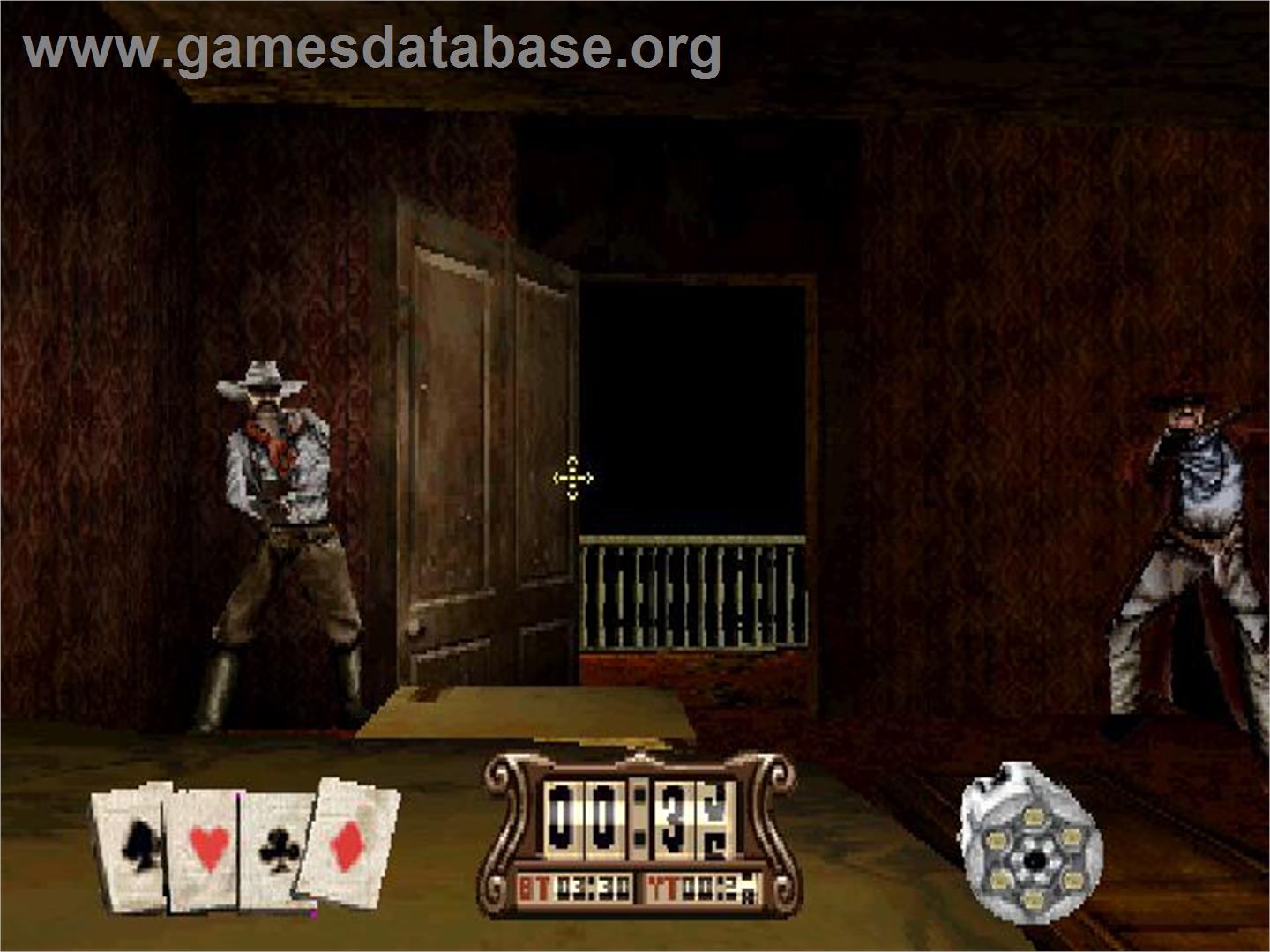 Gunfighter - The Legend Of Jesse James - Sony Playstation - Artwork - In Game