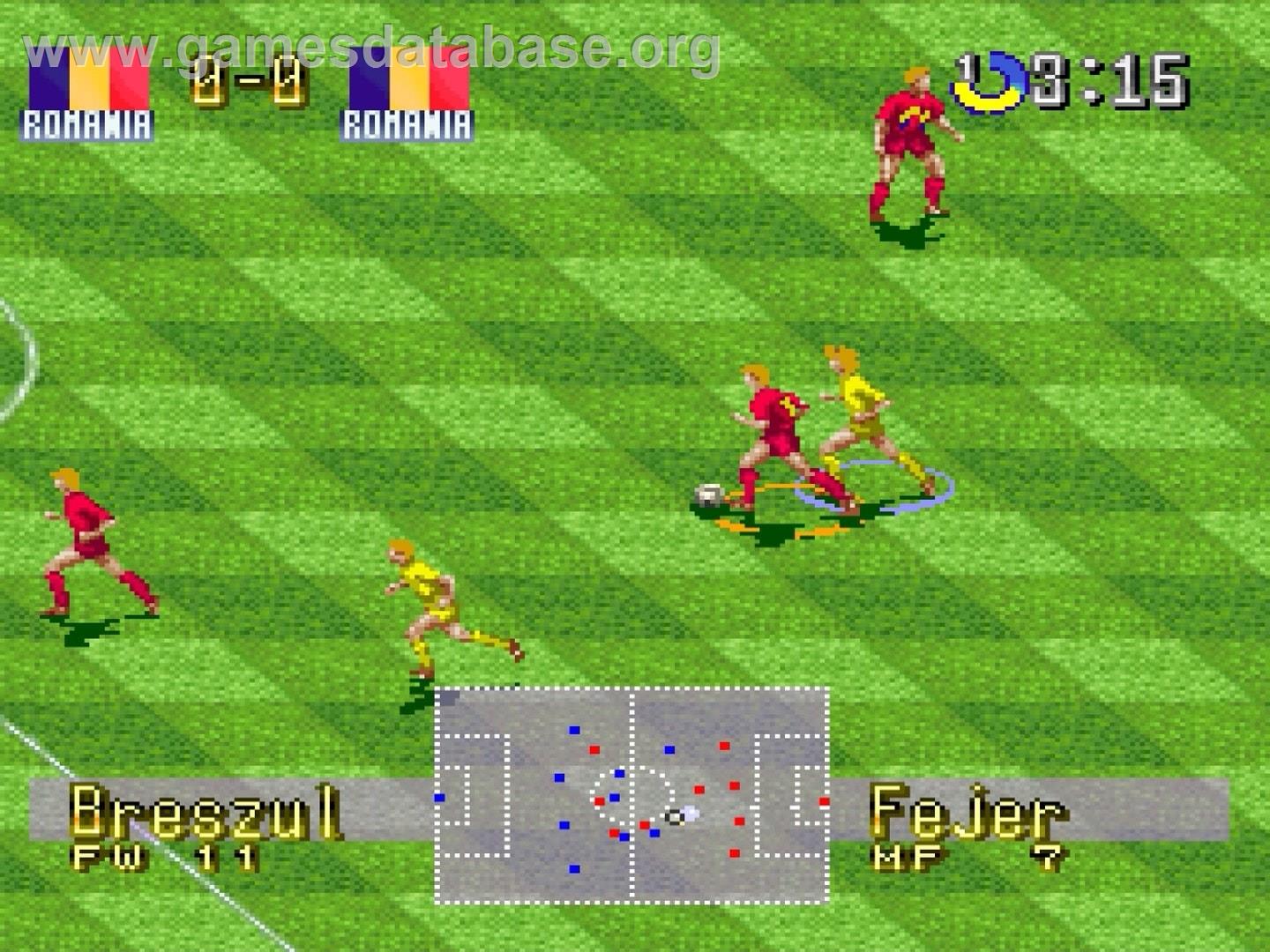 International Superstar Soccer Deluxe - Sony Playstation - Artwork - In Game