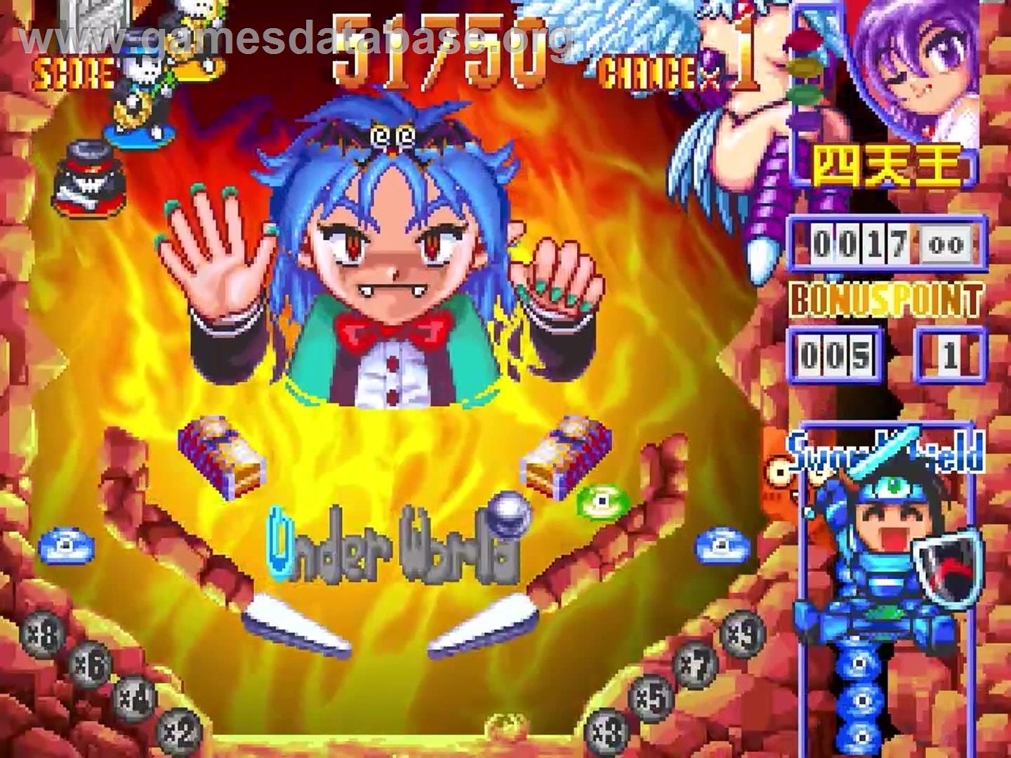 Kyuutenkai: Fantastic Pinball - Sony Playstation - Artwork - In Game