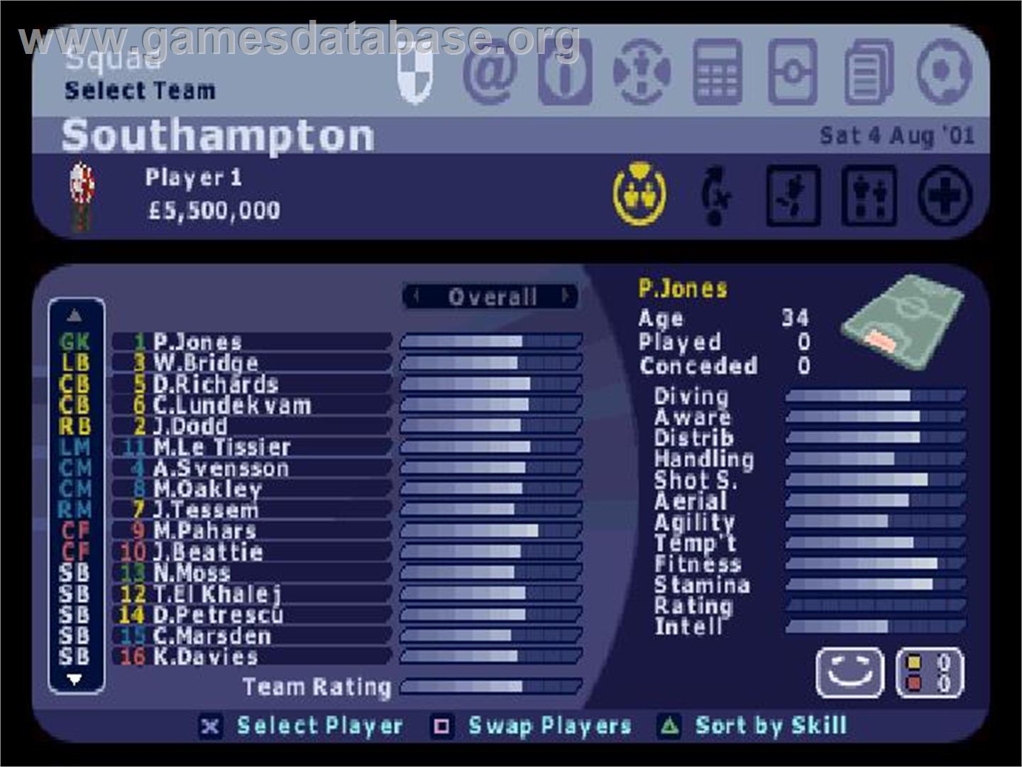 LMA Manager 2002 - Sony Playstation - Artwork - In Game