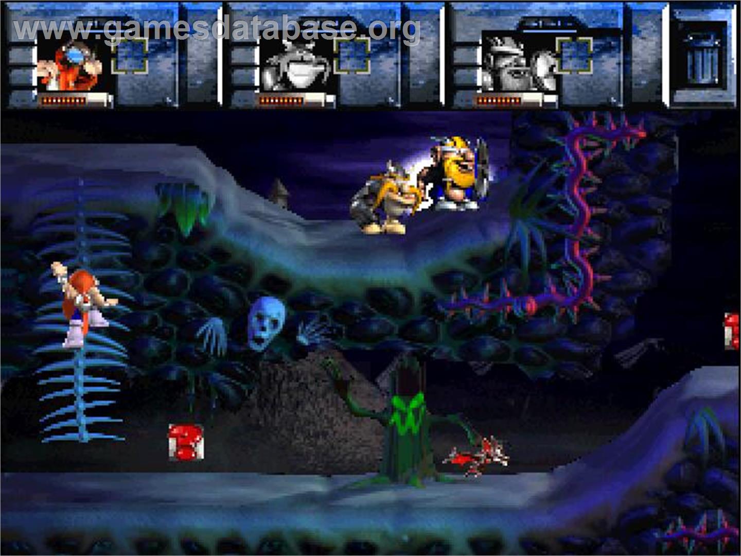 Lost Vikings 2 - Norse by Norsewest - Sony Playstation - Artwork - In Game