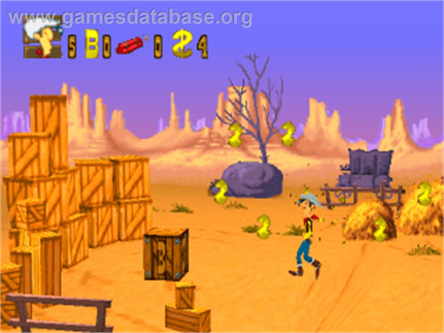 Lucky Luke: On the Dalton's Trail - Sony Playstation - Artwork - In Game