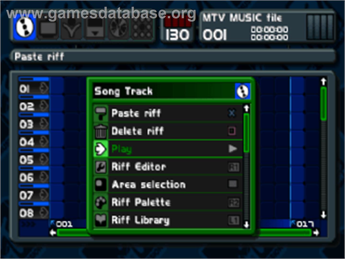 MTV: Music Generator - Sony Playstation - Artwork - In Game