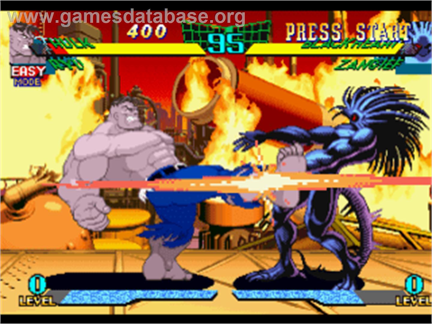 Marvel Super Heroes Vs. Street Fighter - Sony Playstation - Artwork - In Game