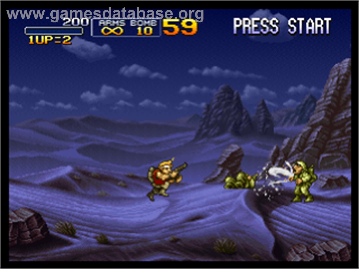 Metal Slug X: Super Vehicle - 001 - Sony Playstation - Artwork - In Game