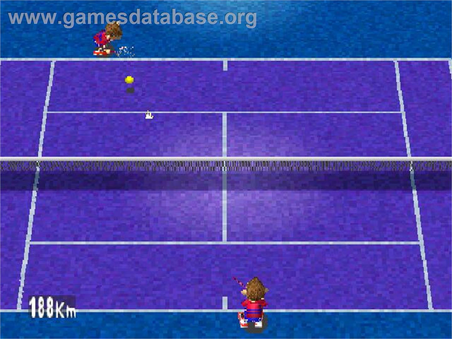 One Two Smash - Tanoshii Tennis - Sony Playstation - Artwork - In Game