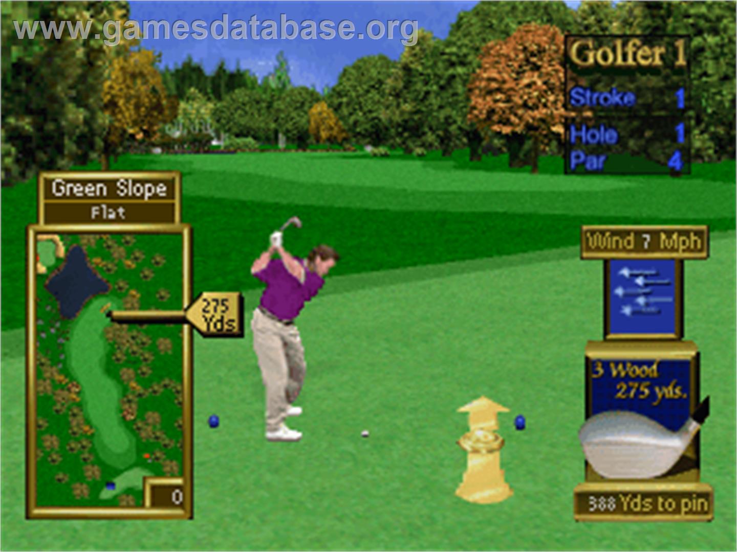 Peter Jacobsen's Golden Tee Golf - Sony Playstation - Artwork - In Game