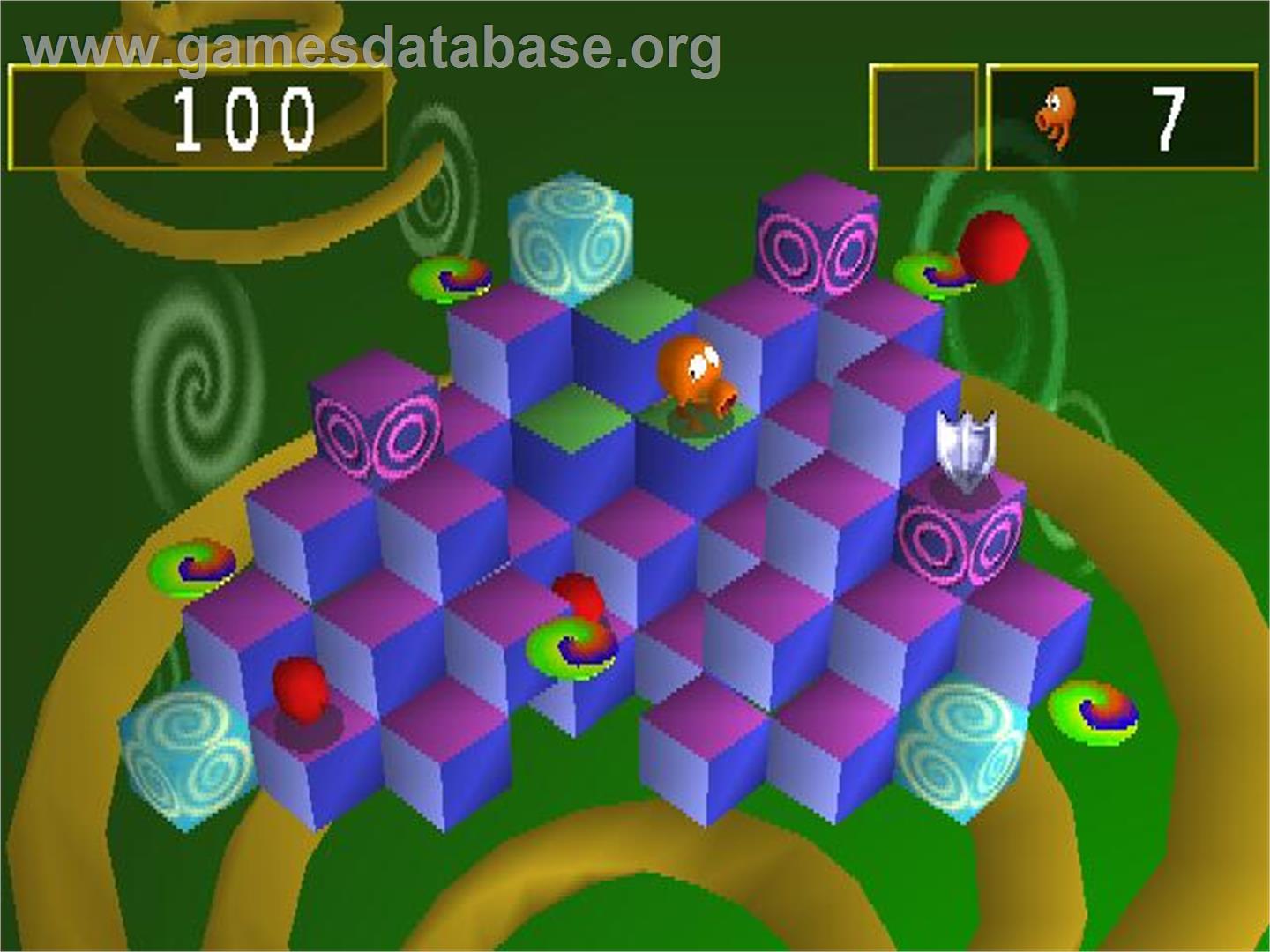 Q-bert - Sony Playstation - Artwork - In Game