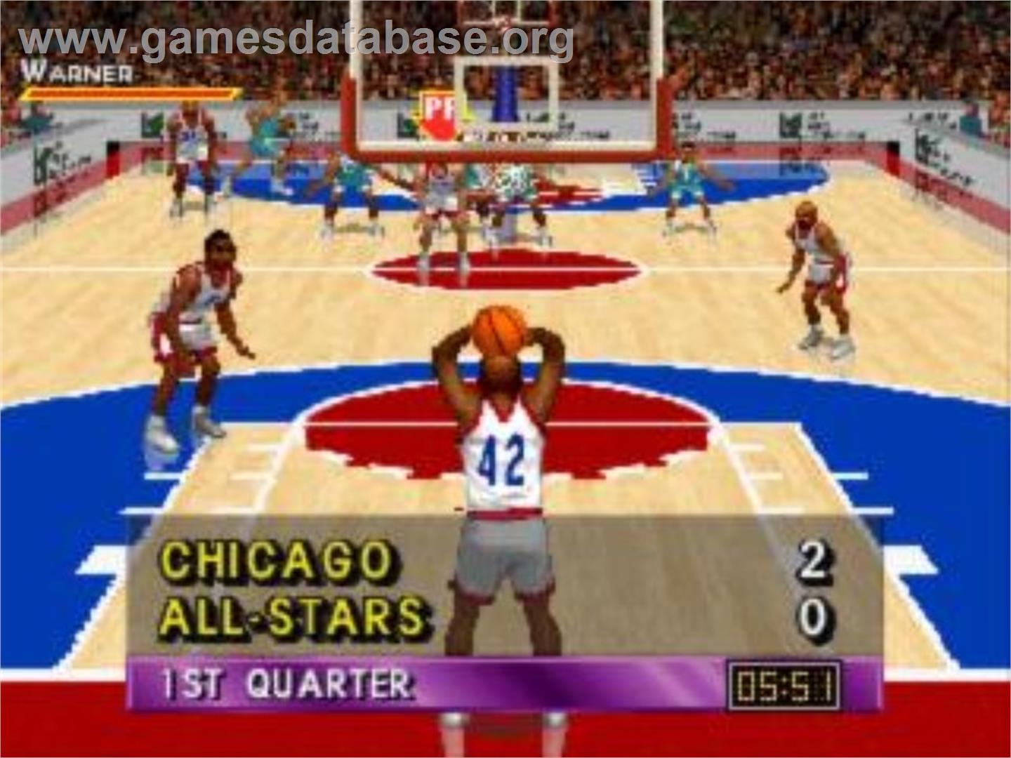 Slam'n'jam '96 Featuring Magic And Kareem - Sony Playstation - Artwork - In Game
