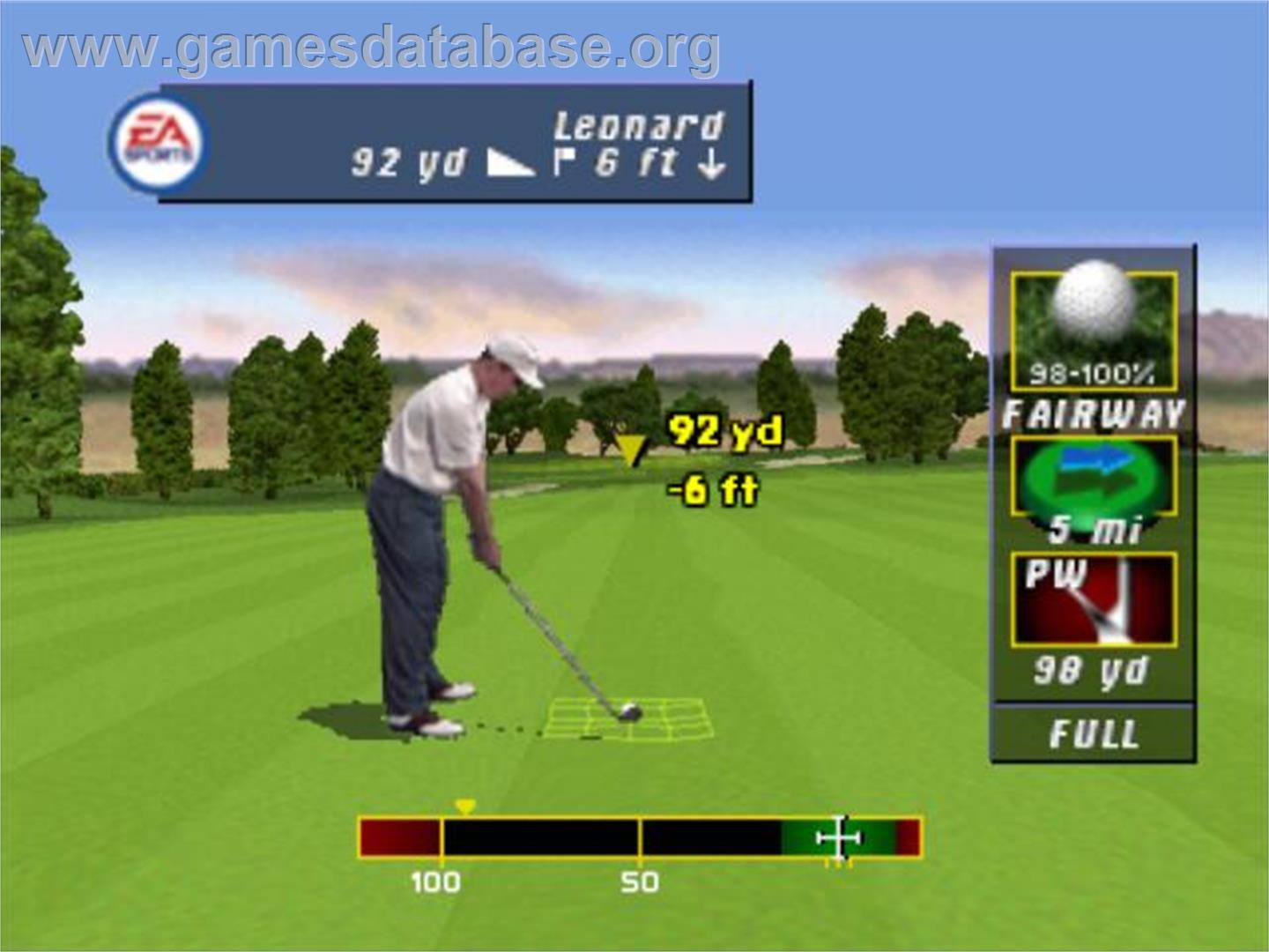 Tiger Woods Pga Tour Golf - Sony Playstation - Artwork - In Game