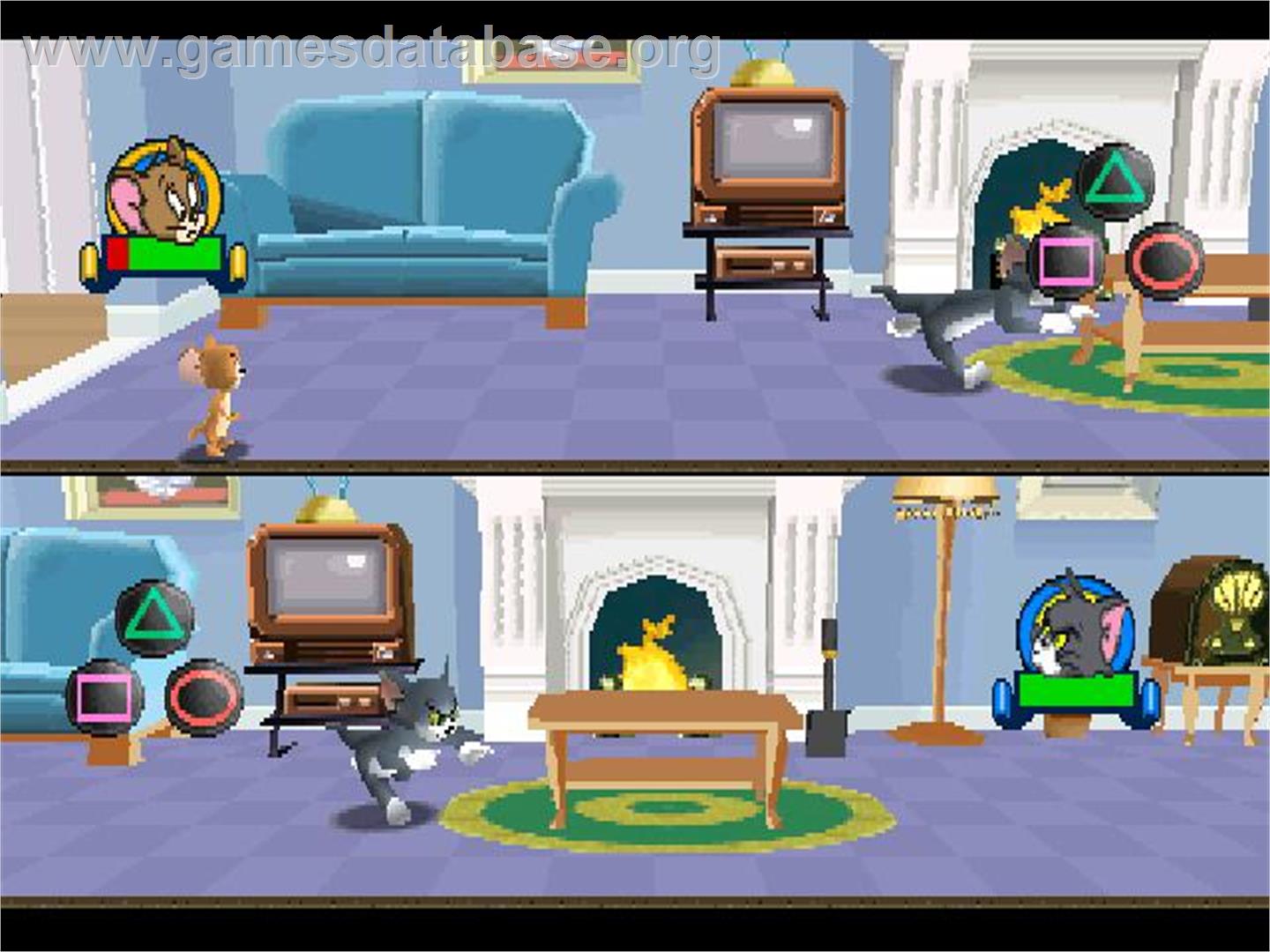 Tom And Jerry In House Trap - Sony Playstation - Artwork - In Game