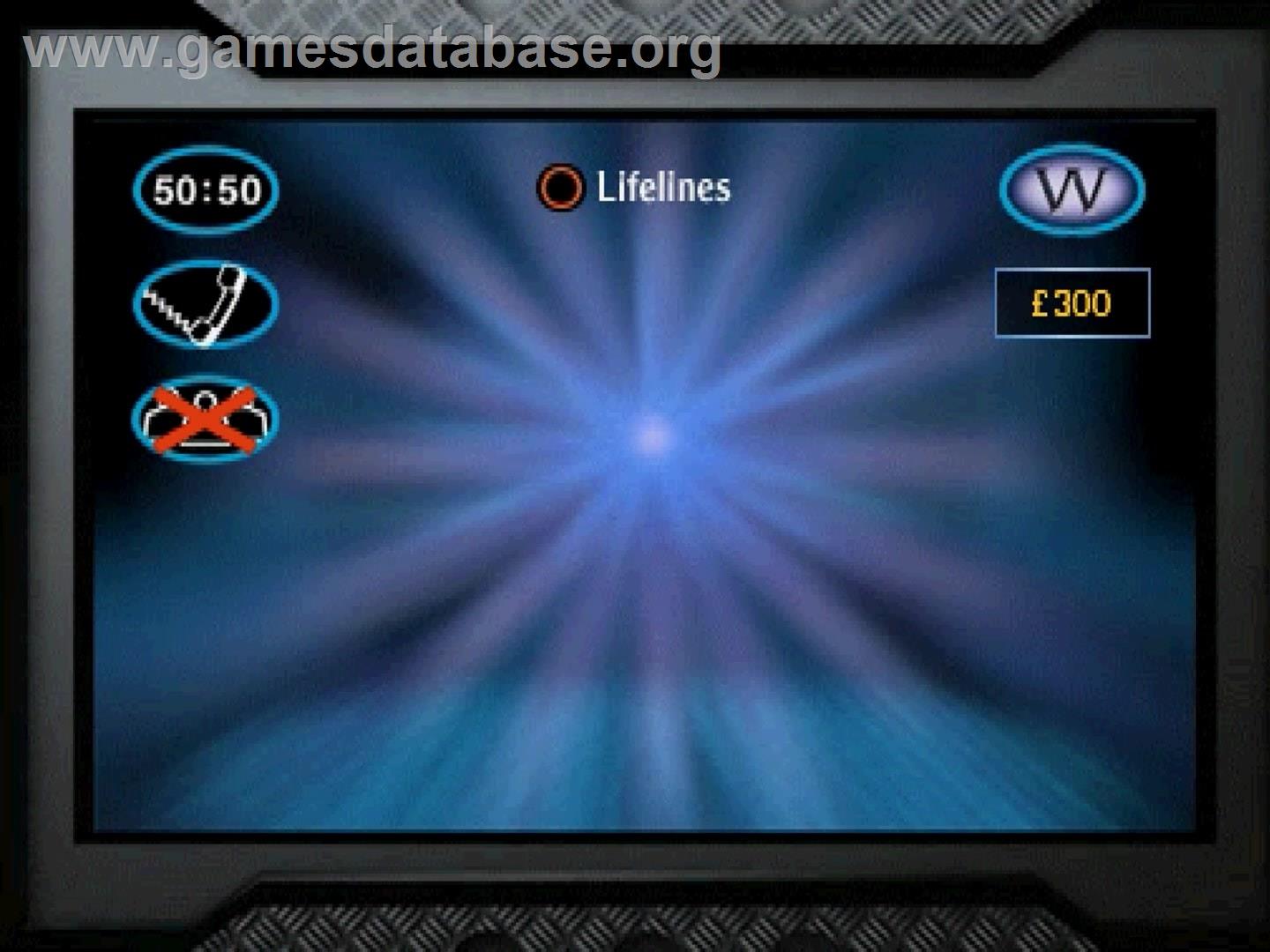 Who Wants to Be a Millionaire: Second Edition - Sony Playstation - Artwork - In Game