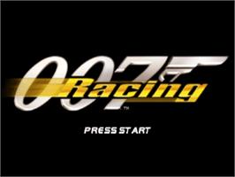 Title screen of 007 Racing on the Sony Playstation.