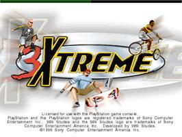 Title screen of 3xtreme on the Sony Playstation.