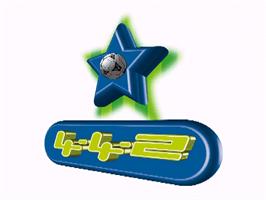 Title screen of 4-4-2 Soccer on the Sony Playstation.