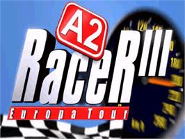 Title screen of A2 Racer - Europa Tour on the Sony Playstation.