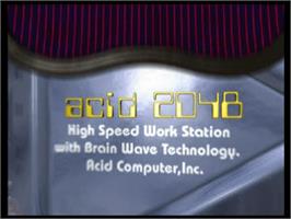 Title screen of Acid on the Sony Playstation.